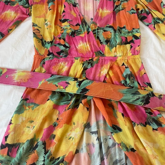 Ambrosia Mini Dress W/ Belt in Fire Floral - Picture 9 of 13